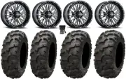 ITP Momentum 14" Wheels Milled 27" Blackwater Tires Can-Am Defender
