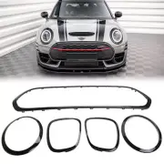 For Mini Cooper S F55 F56 F57 Black Front Bumper Grill Cover Fog Light Trim 5pcs (for: Mini)