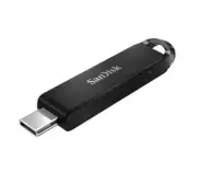 SanDisk Ultra USB Type-C Flash Drive, CZ460 128GB, USB Type C 3.1, Black, Super-
