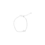 19cm Initial R Bracelet with Cubic Zirconia in Sterling Silver