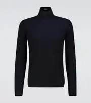 [Loro Piana] Loro Piana Cashmere turtleneck sweater AU 93 blue