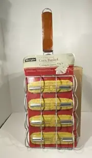 Vintage Corn Grilling Basket Cookout Bar-b-que New