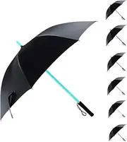 Multi-Coloured LED Lightsaber Umbrella with Torch – 7 Colour Changing Lights, Light-Up Golf Umbrella, Perfect for Kids & Adults, Ideal for Rain or Outdoor Fun, Multi