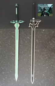 Sword Art Online Kirito Swords Elucidator & Dark Repulser Set-FREE sword stands
