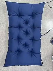 lihtsofty Outdoor Garden Bench Cushion, Tufted Loveseat Seat Pad for Patio Furniture, Indoor Outdoor Swing, Blue