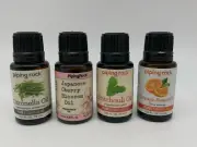 4 Piping Rock Essential Oil Pure Citronella + Japanese Blo.+ Patchouli + Orange