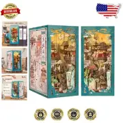 DIY Su Dongpo Wooden Book Nook Kit - Miniature Dollhouse with LED Light