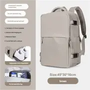 GGP Water Resistant Laptop Backpack With Usb Charging Port And Wet Dry Separation (Brown)