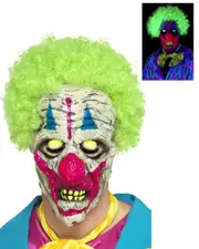 UV Black Light Clown Mask