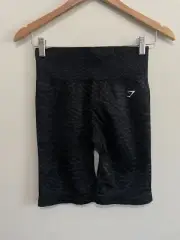 Gymshark Women's Adapt Animal Seamless Cycling Shorts JM3 Black Medium
