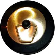 [Immerse Bathroom] Immerse Bath Plug Rubber and Brass, 50mm, Black and Brass