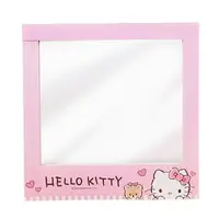 在飛比找樂天市場購物網優惠-小禮堂 Hello Kitty 木質鏡子收納櫃 (粉探頭款)
