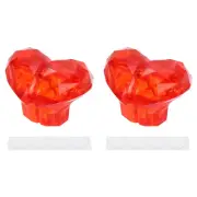 4Pcs Toilet Tank Button Toilet Button Pusher Toilet Replacement Light Red