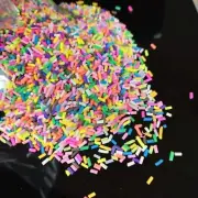 Multicolor Thin Long Artificial Sprinkles - Polymer Clay Crafting Charm 50gram