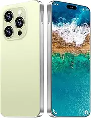 BVNA I16 ProMAX 12GB+512GB 6.99" HD Screen Smartphone Unlocked Cell Phone,Battery 7000mAh Unlocked The Phone, Android 13 Fingerprint Button Unlock/Photos/Face ID/Dual SIM/5G/GPS (Yellow, 12+512)