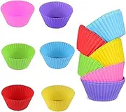 Silicone Cupcake Liners,24Pcs Silicone Muffin Baking Cups Silicone Jelly Molds,Silicone Baking Cups Muffin Cupcake Liners,Non-Stick Muffin Cup Cake Liners,Silicone Cupcake Moulds Muffin Baking Cups