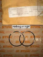 NOS OEM STIHL PISTON RING 1114-034-3001 012 019 020 AV 020T MS190 T MS200T -B22