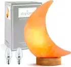 Unique Vintage Himalayan Salt Lamp - Hand-Carved Crystal, Adjustable Brightness