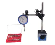 Magnetic Base with Fine Adjustment & SAE Dial Test Indicator & 22 Piece Anvile P