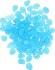 HANABASS 300pcs Blue Decor Garden Luminous Pebble Glass Decorated Garden Luminous Stone Decorative Crystal Pebbles River Rock Faux Stone Resin Aquarium Rock