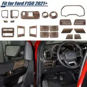 21pcs Comsole Dashboard Air Vent Door Trim Cover Kit For Ford F150 21+Wood Grain (for: Ford)