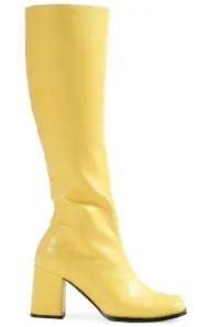 Go Go Womens 60s Long Yellow Costume Boots