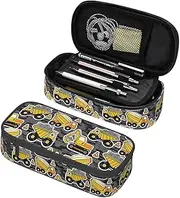 Construction Car Truck Excavator Pencil Case Big Capacity Storage Pencil Pouch Stationery Bags With Zipper Portable Pen Holder Box Organizer For Boys Kids Student College School Office Supplies