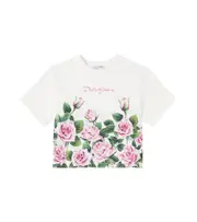 [Dolce & Gabbana Kids] Dolce & Gabbana Kids Floral cotton T-shirt Y 14 white