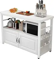 LFFH Kitchen Shelves, Multifunctional Countertops And Cabinets Cookware Storage Organizer of Microwave Shelf Organizer (Color : White, Size : 82CM)