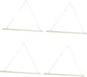 Toyvian 4pcs Wooden Banner Hanger Sticks Garden Banner Hanging Poles Multi-Purpose Banner Poles Wooden Poles for Banners Sturdy Flagpoles for Banners Wooden Garden Flagpoles Beige