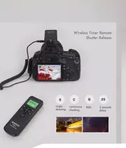 AODELAN WTR-2 Wireless Camera Shutter Release Timer Remote Control Cannon Nixon