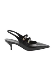 CELINE JUDY DOUBLE STRAP MARY JANE SLINGBACK IN PATENT CALFSKIN 37.5,36,37,38.5,38,39,40,36.5,41 black