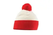 Beechfield Unisex Adult Snowstar Two Tone Beanie (Off White/Bright Red) (One Size)