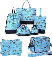 COLORFUL CANDY STYLE NT180400 Kindergarten Entrance Entrance 7-Piece Set, Water Repellent, Lightweight Type (Lesson Bag and Reflector), Lesson Bag, Kindergarten Bag, Shoe Case, Gymnastics Clothing