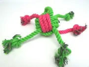 (3) Pack NEW Chomper Dog Knotted Rope Ball Toy Spider Heavy Duty Tail Waggers