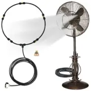 Outdoor Misting Fan Kit 5.9M Line 5 Brass Nozzle Brass Adapter 3/4 Cooling Spray