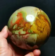 RARE 886.6G Natural Polished Colorful Agate Sphere Ball Crystal Healing WD1029