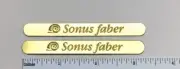 Sonus Faber Custom Engraved Solid Brass Speaker Badge PAIR Concertino