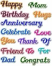 XMZZMX Birthday Celebrate Friend Mom Dad Metal Cutting Dies for Card Making, Paper Embossing Die Cuts Kit Templates, Storage Pockets Supplies, Photo Frame Album DIY Scrapbooking Stencils Sets