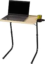 OAK N' OAK Table Buddy Smart® Marble | Adjustable Multi Position Portable Folding Table Mate with Cup Holder for Bed Trey, Work, Watch TV, Dining, Study, Outdoor & Office Furniture