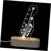 SECFOU Guitar Pick Holder Night Light Acrylic Guitar Pick Rack with Wooden Base