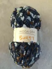 Moda Dea Burst Boucle Yarn Color-Moody Blues 1.76 oz 65 yds Acrylic & Nylon
