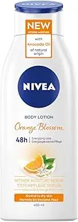 NIVEA Orange Blossom Body Lotion (400 ml), Moisturising Body Cream with Natural Origin Avocado Oil, Skin Cream with Energising Fragrance for Normal and Dry Skin