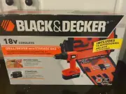 Black & Decker 18V Cordless Drill/Driver with Storage Bag & 75 Accessories New