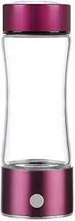 Hydrogen Water Bottle Portable Hydrogen Water Generator Ionizer with SPE and PEM Technology Make Hydrogen Content High Concentration Up to 600-1600 PPB 380Ml(Purple)