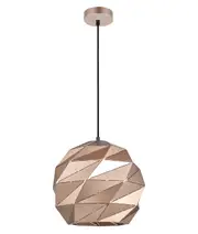 Orion Carved Dome Rose Gold Pendant