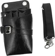 Beavorty Leather Scissors Pouch Belt Hair Stylist Tool Bag Minimalist Design Large Capacity Multi-pocket Waist Bag for Hairdressers