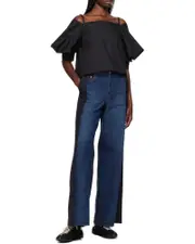 Sacai Wide Leg Denim Jeans 0,1,2,3,JP1 Blue