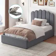 ALFORDSON Bed Frame Gas Lift Storage Base Single