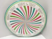 HOORAY for TODAY! Multi Color Rainbow Swirl Round 12 in. Cake Boards 3pc Pk NEW